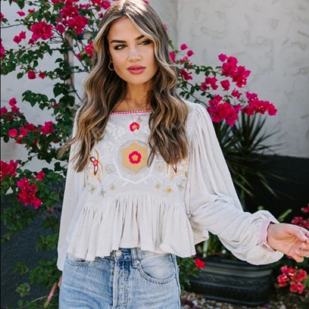 Free People Floral Blouse